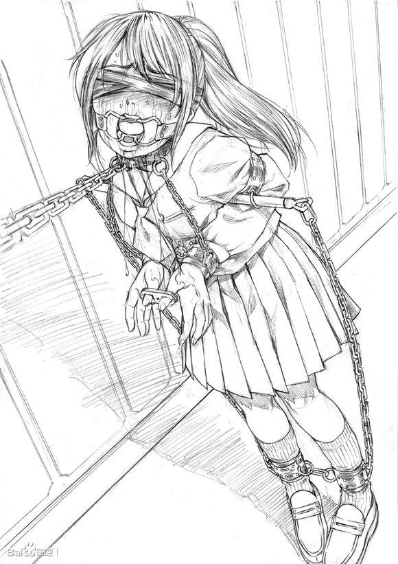 略重口2 - 学生 [Gag,Breast bondage,Handcuff,Japanese Anime,Anklet,England student uniform,Dog chain,Blindfolded,Fingercuffs]