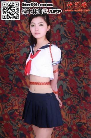 可爱的学生被绑得很紧很紧 [学生（水手服）,雨婷,中国女孩]