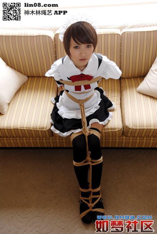 发一组唯美的绳艺图 [日式反绑,职业（女仆）,老虎凳,COSPLAY,日本美女,长筒袜]