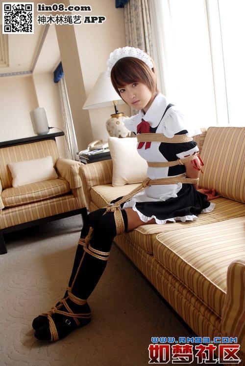 发一组唯美的绳艺图 [日式反绑,丝袜,职业（女仆）,COSPLAY,日本美女,服务生,长筒袜]