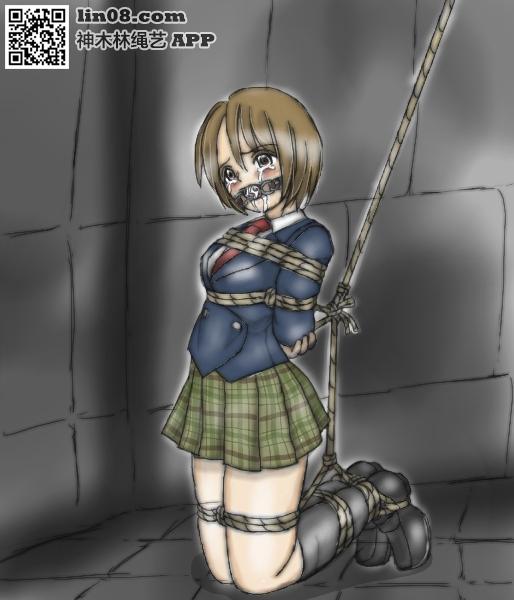  [Boxtie,Hogtie (Lying on stomach),Suspension ,Gag,Japanese Anime,England student uniform]