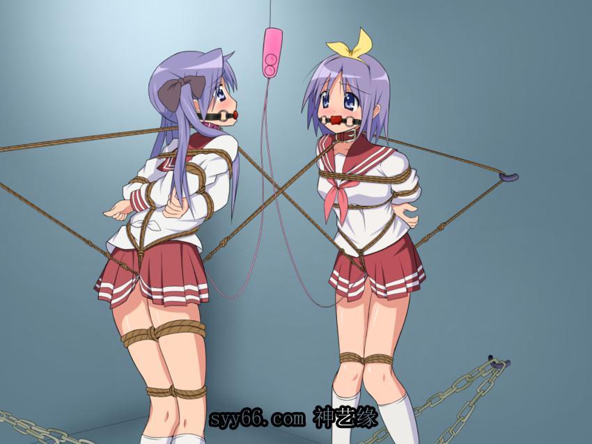 动漫 [Gag,Breast bondage,Japanese Anime,England student uniform,Crotch rope tie,Pocket Vibrator]