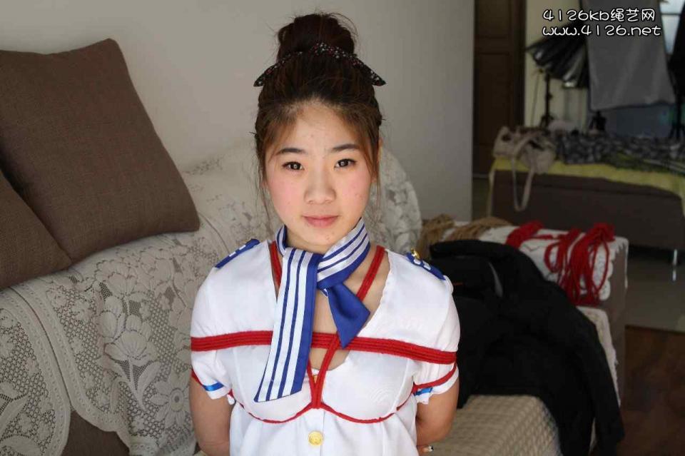 沈阳绳艺 空姐口塞后高手缚直臂 [职业（空姐）,胸缚,中国女孩]
