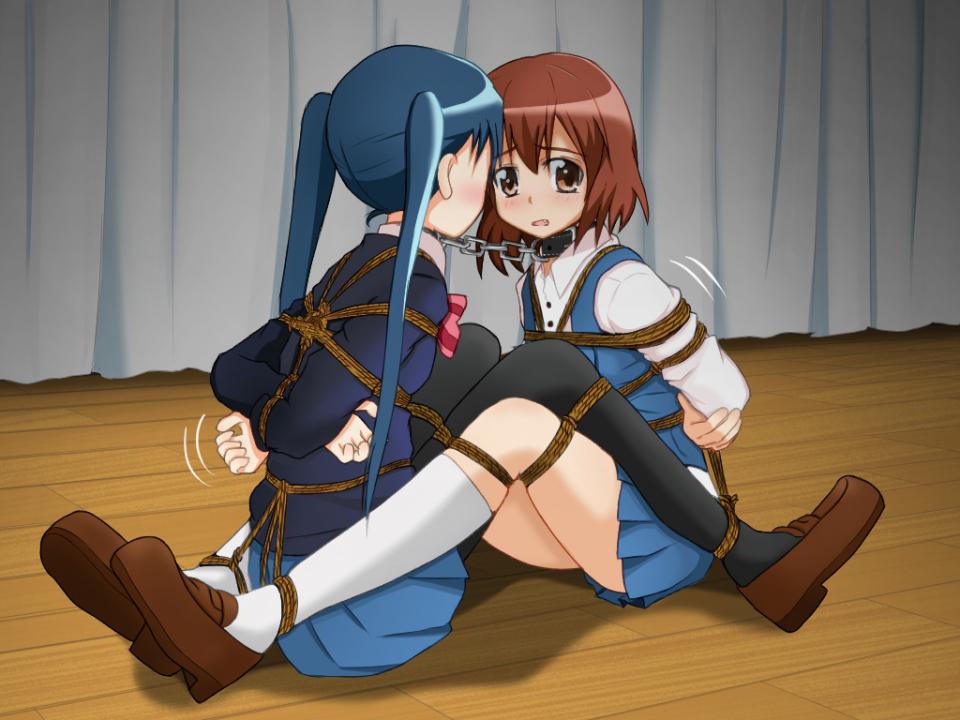  [Boxtie,Pantyhose,Breast bondage,Japanese Anime,England student uniform,White Pantyhose,Stockings,Lesbian]