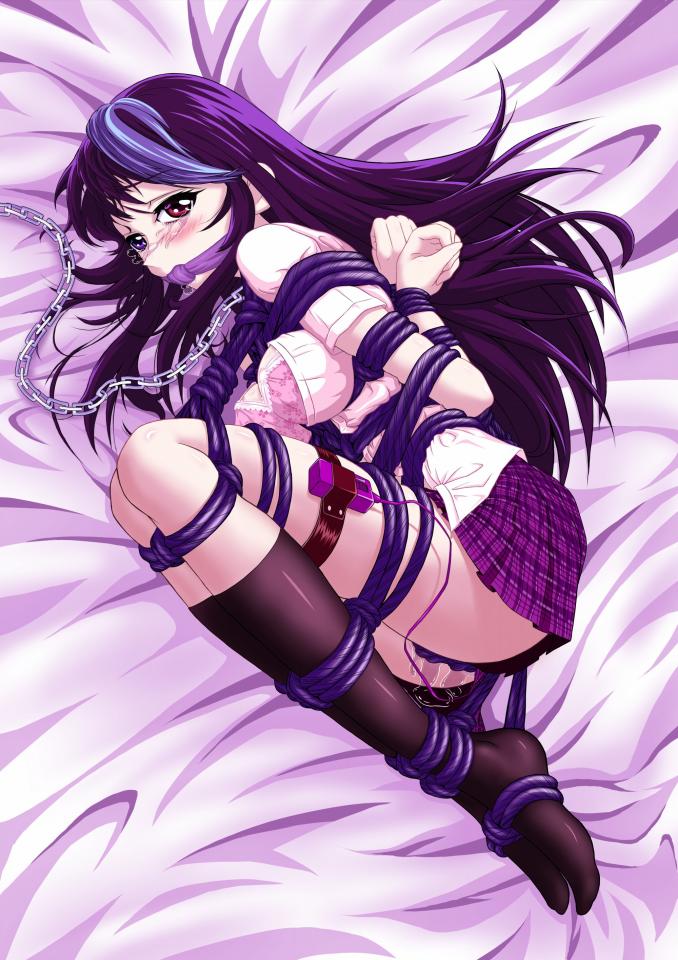 pixiv [Boxtie,Pantyhose,Gag,Breast bondage,Japanese Anime,England student uniform,Dog chain,Crotch rope tie,Pocket Vibrator]