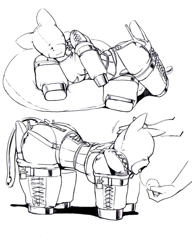 human pet - 貓咪 [Necomimi,Japanese Anime,Dog chain,Blindfolded,Strait jacket,Belt,Tail]