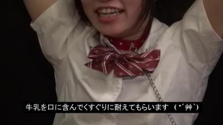 Blindfold and Tickle 口に牛乳を含んでくすぐりに耐えてもらいました　