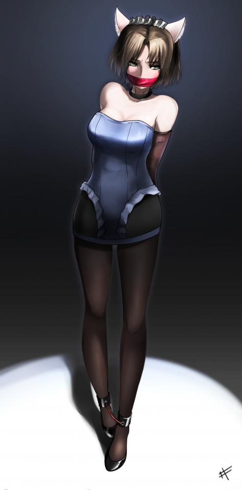  [Pantyhose,Maid,Necomimi,Gag,Handcuff,Japanese Anime,Anklet,Chained up]
