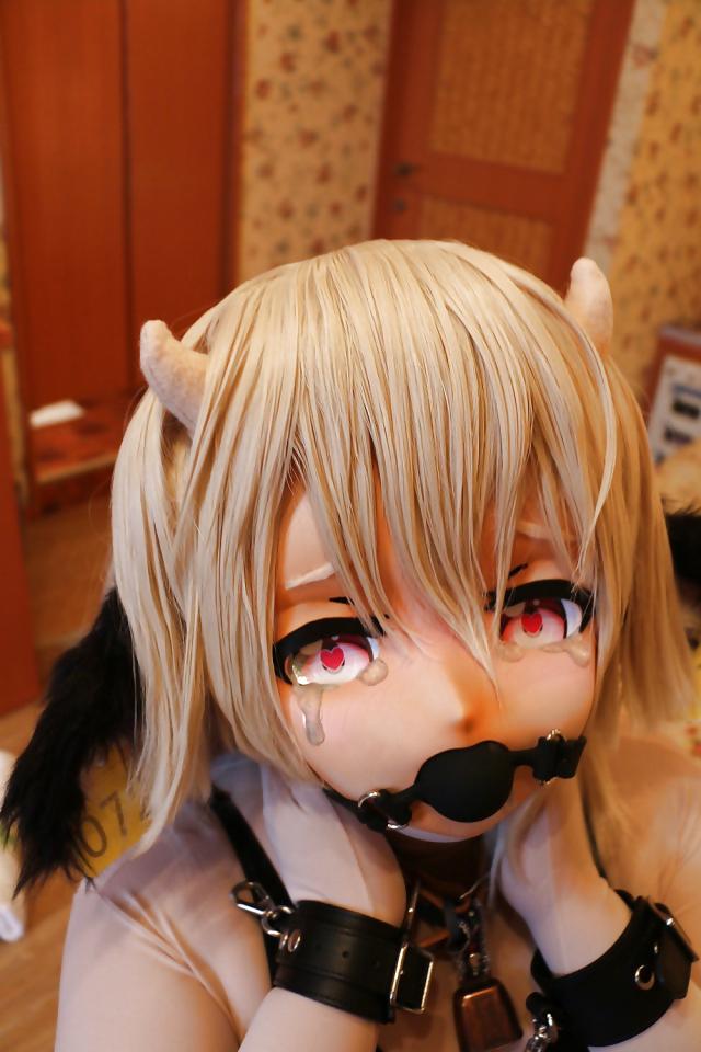 可爱的小牛kig [堵嘴,手铐,kigurumi]