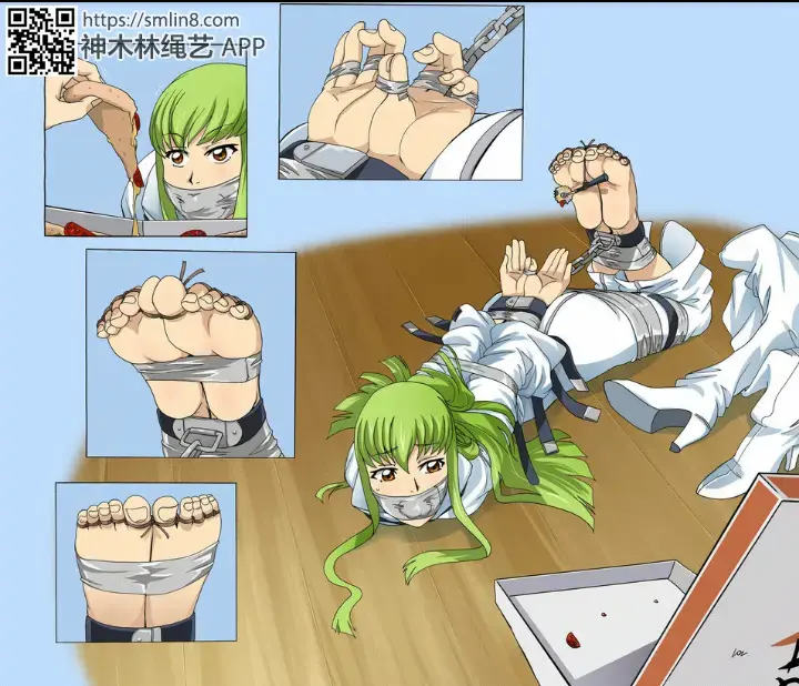  [Hogtie (Lying on stomach),Gag,Handcuff,Japanese Anime,Anklet,tape bondage,Strait jacket,L.O.Z,Bare Foot,Feet fetish]