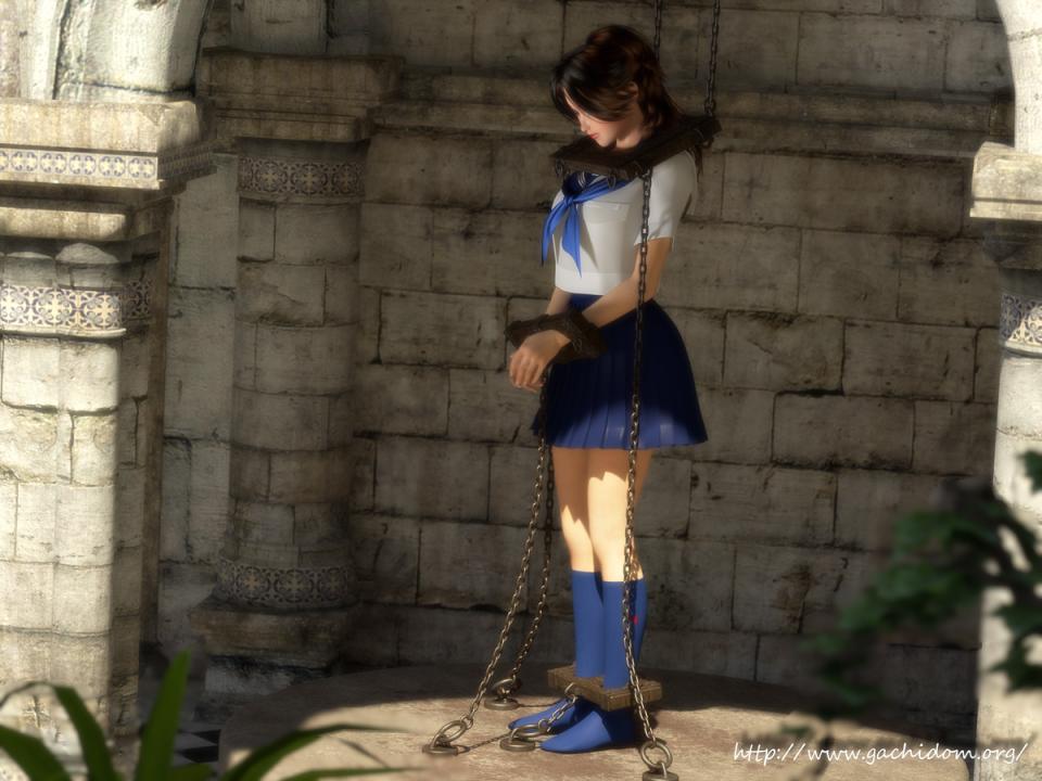 画师【gachidom】 [学生（水手服）,手铐,脚铐/脚镣,长筒袜,3D画]
