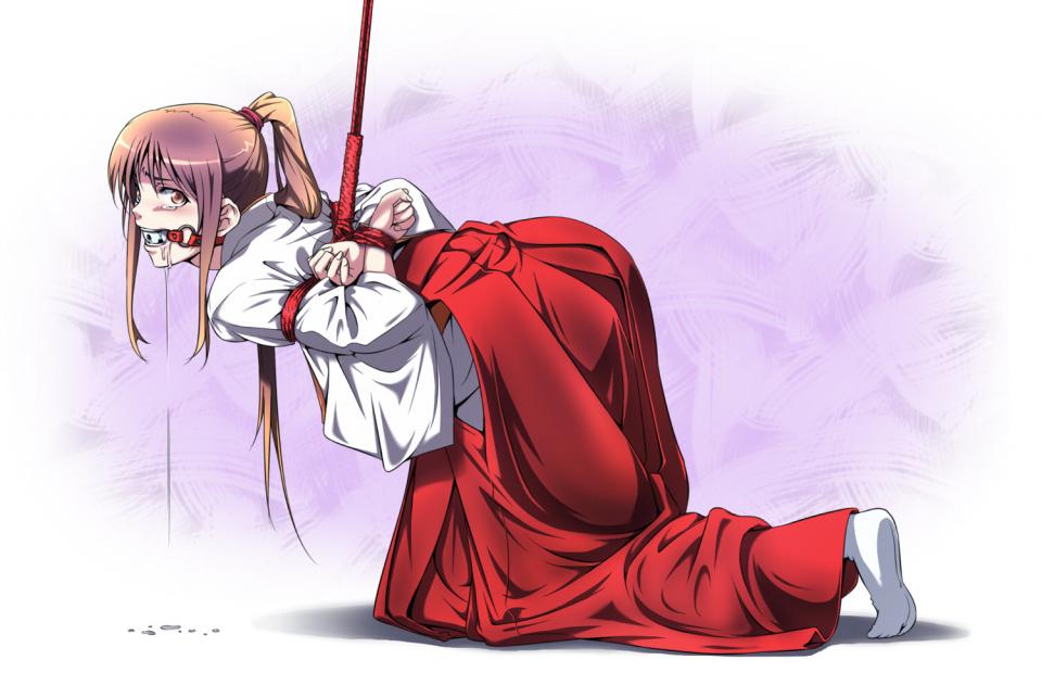 画师【ボス・キンバーク】 [民族（和服）,堵嘴,高手缚,日本动漫,职业（巫女）,后手吊缚]