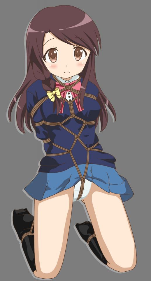  [Pantyhose,Tortoise shell tie,Japanese Anime,England student uniform,Crotch rope tie,Bound arms behind]