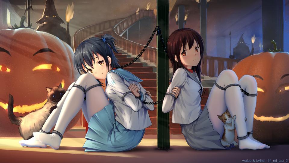 P站高分图第15期 - 都是200分以上的好图哦 [学生（水手服）,手铐,日本动漫,脚铐/脚镣,白丝,锁链,ひみつ]