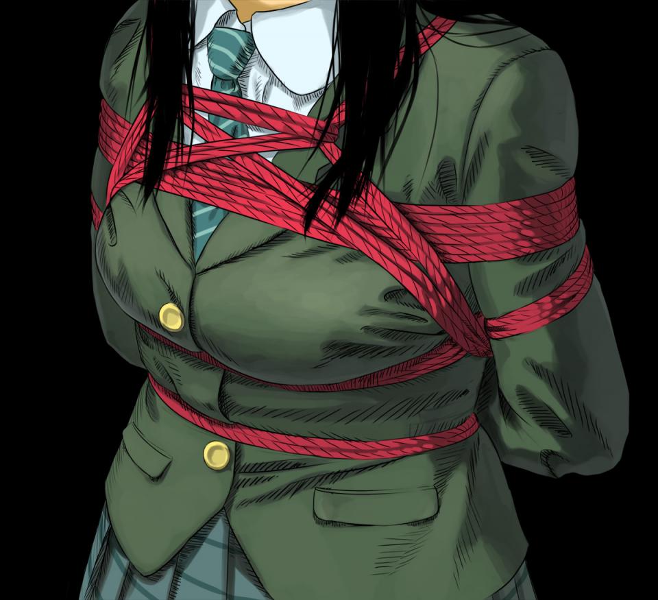  [Boxtie,Breast bondage,Japanese Anime,England student uniform]