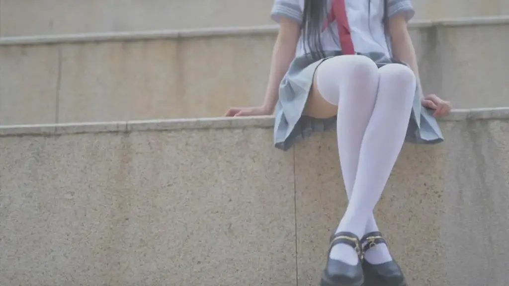  [England student uniform,White Pantyhose,Stockings,Feet fetish]