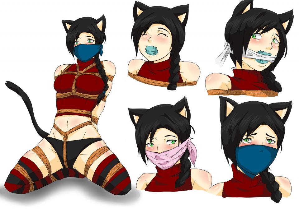 标题什么的最麻烦啦 - 挺喜欢的 [Boxtie,Necomimi,Gag,Japanese Anime,frogtie,Stockings,Crotch rope tie,Tail]