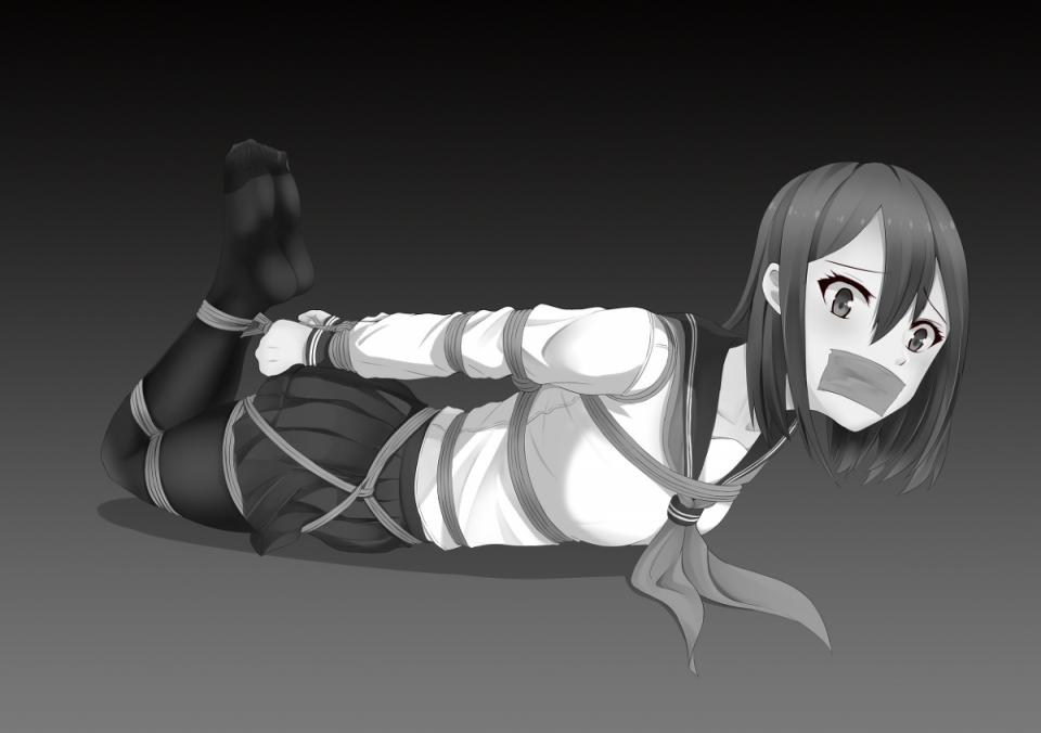  [Pantyhose,Sailor suit,Hogtie (Lying on stomach),Gag,Japanese Anime]