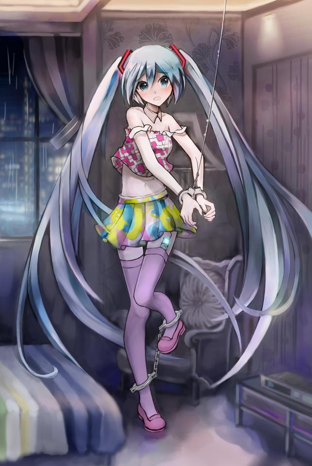 初音2 [高跟鞋,手铐,日本动漫,脚铐/脚镣,白丝,初音未来,前手吊缚,跳蛋]