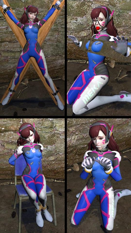 dva [堵嘴,手铐,3D画]