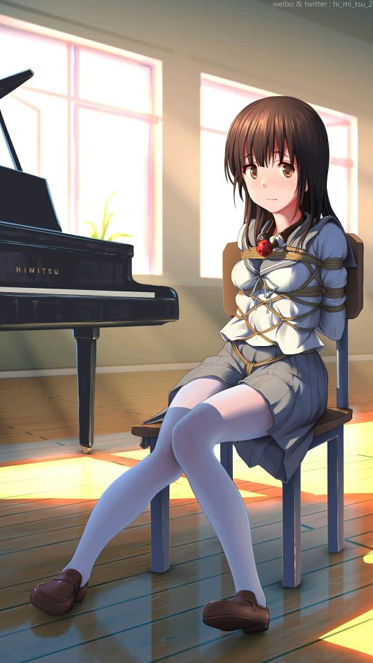 hi_mi_tsu [日式反绑,学生（水手服）,龟甲缚,堵嘴,日本动漫,白丝,股绳,ひみつ]
