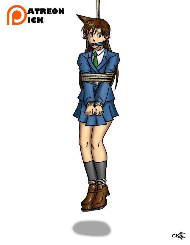 毛利兰 [Suspension ,Gag,Japanese Anime,England student uniform,Stockings]