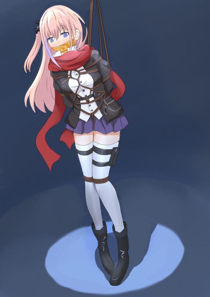  [Tortoise shell tie,Gag,Japanese Anime,White Pantyhose,Stockings,tape bondage,Crotch rope tie]