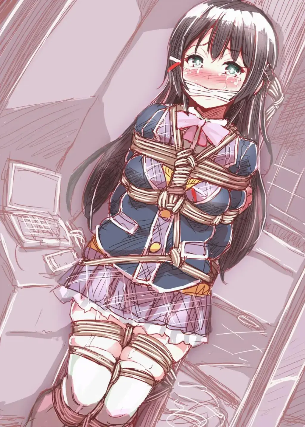  [Gag,England student uniform,White Pantyhose]