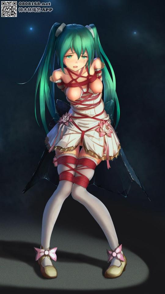  [Breast bondage,Japanese Anime,White Pantyhose,Hatsune Miku,Crotch rope tie]