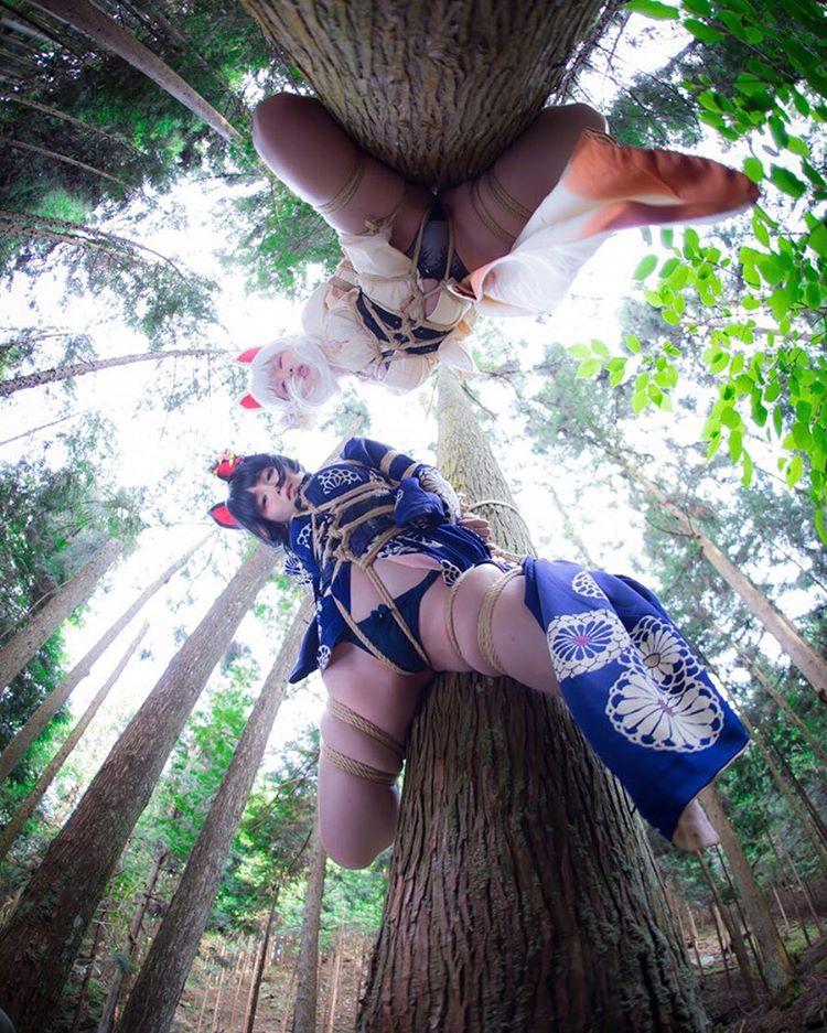 绳师 一鬼のこ - 转自贴吧 [日式反绑,龟甲缚,吊缚,COSPLAY,日本美女,胸缚,中国女孩,股绳]