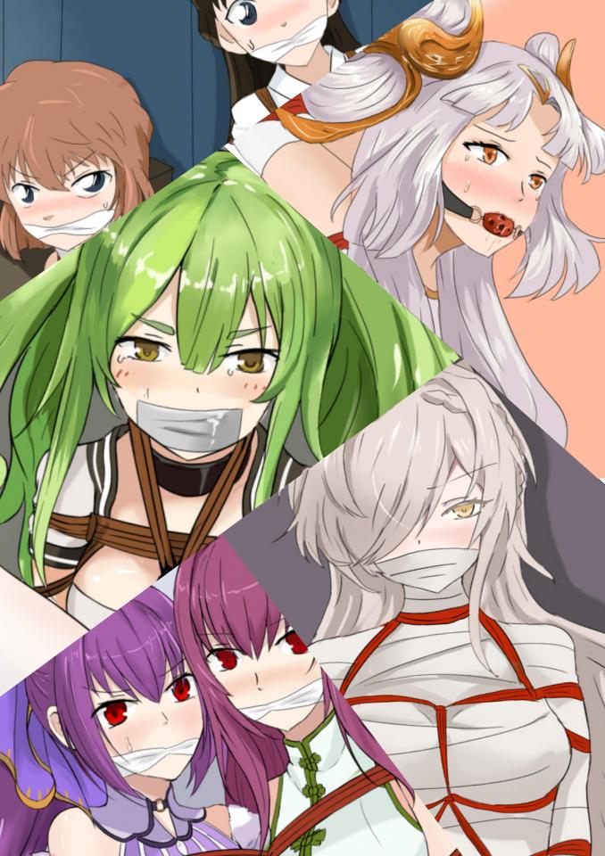 【水比璐】（原创）动漫套图第七弹 - 本次是第七弹的图包，一共五套图，分别是少女前线，王者荣耀，舰娘，柯南和fgo里的角色，全是没有先发布在p站的未公开图哦！喜欢动漫画风的请一定不要错过