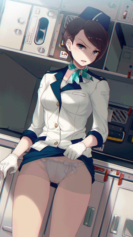  [Stewardess uniform,Pantyhose,Pencil skirt]