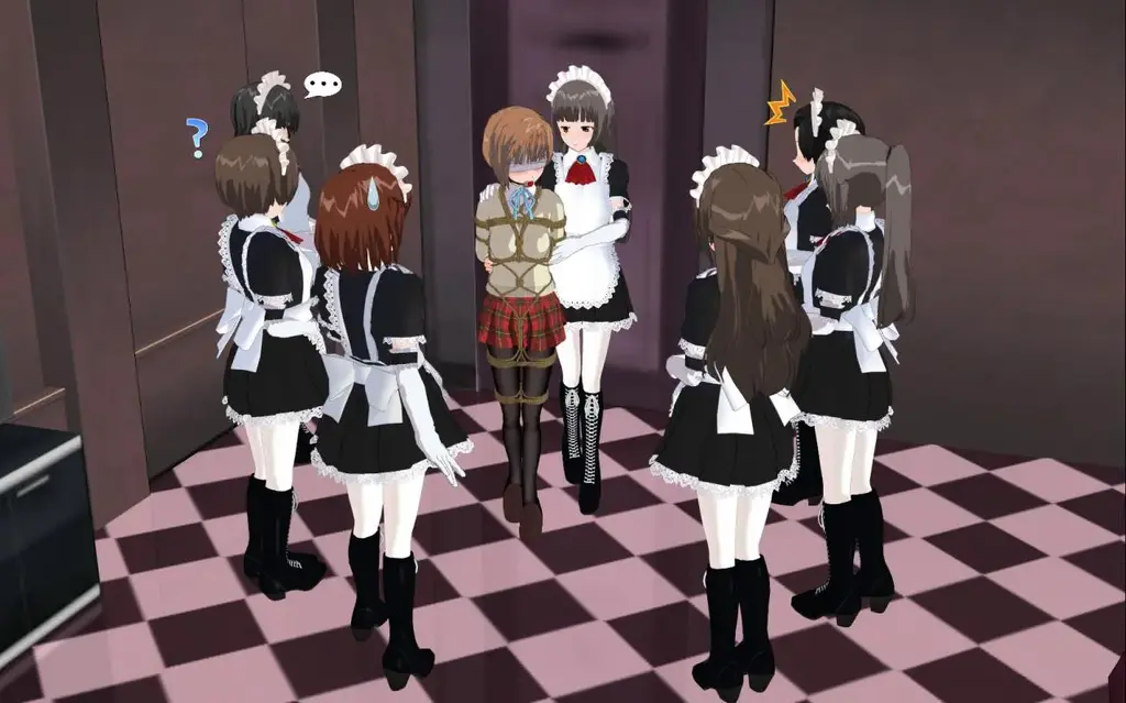  [Maid,Tortoise shell tie,3D CG,Lesbian]