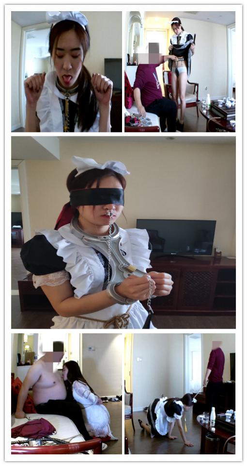 妻奴之可爱女仆篇 上集 （全天候24小时女仆） 夜未央工作室 妻奴之可爱女仆篇 上集 （全天候24小时女仆）<br><br>本集简介：小雅是老公的妻奴，这一天正被五花大绑着与老公聊天，被老公用两个包包吸引答应做三天老公的全日小女仆，早上小雅换上可爱女仆装，被铁链锁在厕所里，服伺主人上厕所，给主人挤牙膏。服伺主人洗漱。脖子上被戴上一个大铃铛，好羞耻。给主人按锤腿按摩，端茶倒水，服伺主人后，被锁上贞操带，跪送主人出门。跪迎主人回家，给主人换拖鞋后，进行K9游戏，当狗狗给主人玩，用嘴叼主人扔出去的玩具，戴上狗链溜狗，最后被戴上钢枷，戴上脚镣，蒙上眼睛，还被戴上鼻链牵引，不知道主人下一步会如何调教自已！！<br><br>妻奴 五花大绑 女仆装 日常女仆服伺 服伺主人上厕所 溜狗 舔食 贞操带 钢枷 脚镣 蒙眼 鼻链 <br><br>夜未央工作室出品 招聘绳模：QQ 257898875 欢迎小姐姐一起合作<br><br>大小 1375M<br>时长 35分