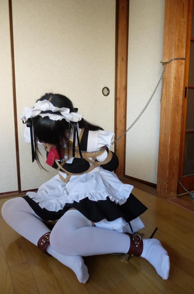 P站画师：伊藤達哉 真人模特系列（1） [职业（女仆）,日本美女,胸缚,脚铐/脚镣,白丝,狗链/项圈,中国女孩]