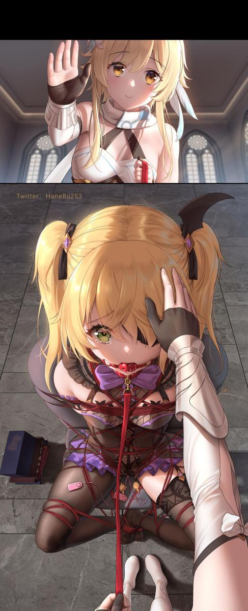（40p+）2020Artwork Bundle / 2020イラスト詰め合わせ - 作者:HaneRu(づ ●─● )づ有一说一还是这种画风我最喜欢 [日式反绑,单脚吊缚,狗链/项圈,连缚,女调女]