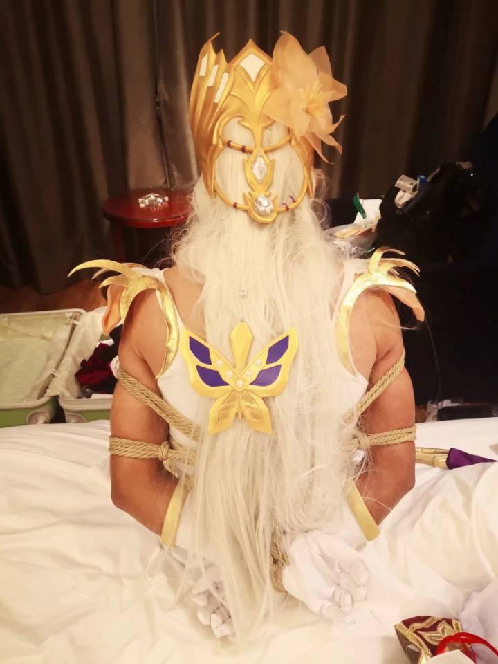 金色仲夏夜貂蝉日式捆绑 - 貂蝉的小翅膀不好捆，被女王直接拆掉然后把我捆上！ [日式反绑,COSPLAY,中国女孩]