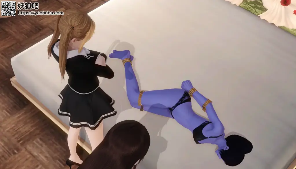 百合定制：劫中劫02 - 女人贩黑百合与女学生D.VA、玛丽·萝斯还用有搜查官saber发生的绑架故事 [国产动漫]