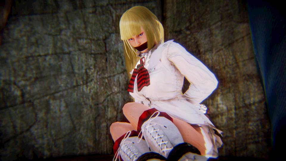 女格斗家被擒拘束 [3D画]