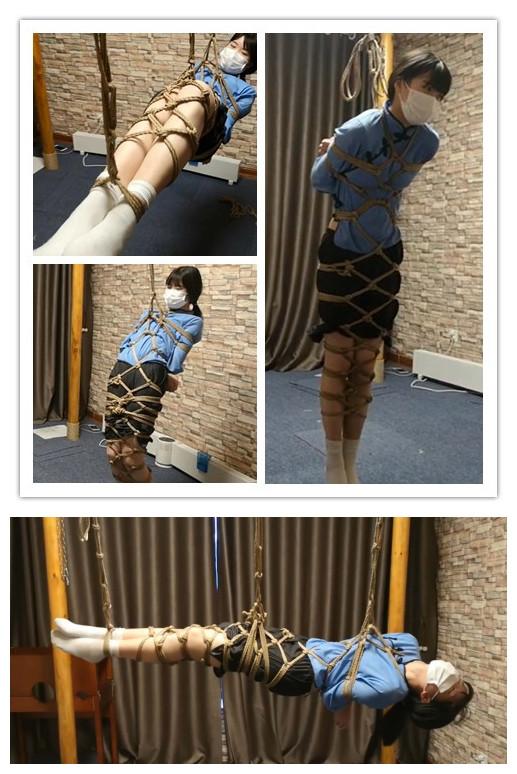 五四学生装 全身菱形吊缚 空中秋千 束缘阁 杨蕊 学生服 菱形 吊   定拍 QQ 63111044 