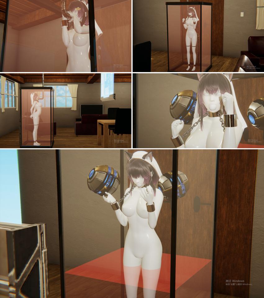 【胧月工坊】密室逃脱2 拘束 乳胶 紧身衣 强制灌入 束缚 解密 中文剧情向 - 少女还是抵御不了自己内心的诱惑，决定继续这场逃脱游戏（和上一次一样，比起漫画更像是有着插画的小说，文字内容比较多）如果有什么建议欢迎私聊 前期更新可在P站搜索胧月工坊 (ID 7361219) [猫耳,堵嘴,手铐,日本动漫,情趣（乳胶衣）,狗链/项圈,中国女孩,木乃伊/全包, 剧情向,泳装（连体）]