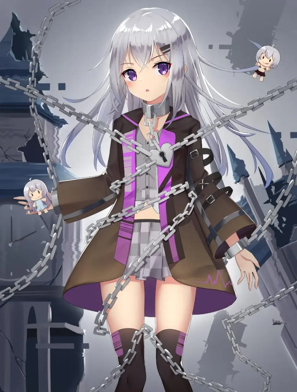  [Pantyhose,Japanese Anime,Dog chain,Chained up]