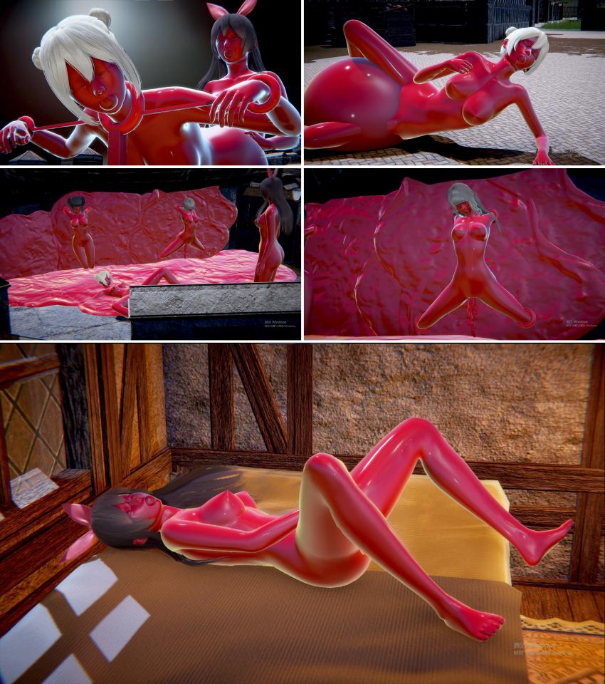  [Gag,latex bodysuit,3D CG,Mummification,Lesbian,Restrain Tools,Encasement,Tentacle Suit,丸吞,粘液]
