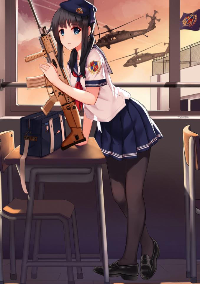 P站ALLENES搬运 2 少女与枪 - P站ALLENES搬运 2 少女与枪 [丝袜,学生（水手服）,日本动漫]