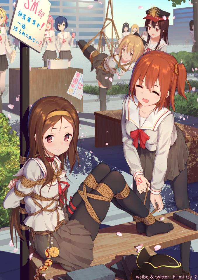 pixiv  [日式反绑,丝袜,学生（水手服）,吊缚,胸缚,日本动漫,学生（英式领结）]