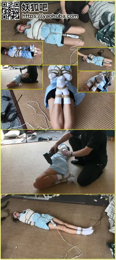 一步到位试镜系列，甜甜初体验第二集：极限后观音、白袜驷马，白袜小脚TK、股绳固定棒、丰胸，上下齐震，少女的炼狱，无处可逃的折磨，诱人的扭动和挣扎 An adult performer undergoes extreme rear-entry bondage, white-stocking hogtie, foot tickling, crotch rope, chest play, simultaneous vibrator stimulation, and a “girl’s inferno” roleplay scenario.