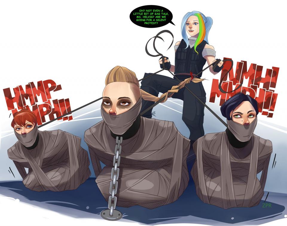 Warden's Lock Down (Variants) - https://www.patreon.com/posts/wardens-lock-50900770 [堵嘴,狗链/项圈,锁链,跪缚]