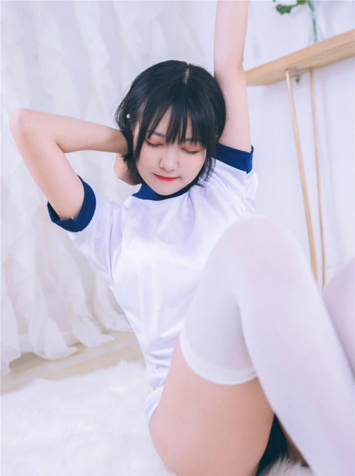 体操服长筒袜白丝写真 [运动（健身服）,白丝,中国女孩]