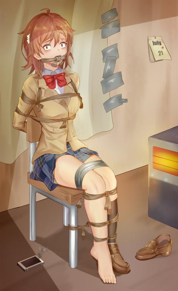 图集 [Pantyhose,Gag,Breast bondage,Japanese Anime,England student uniform,tape bondage,御坂美琴,Bound on chair,Houchi Play]
