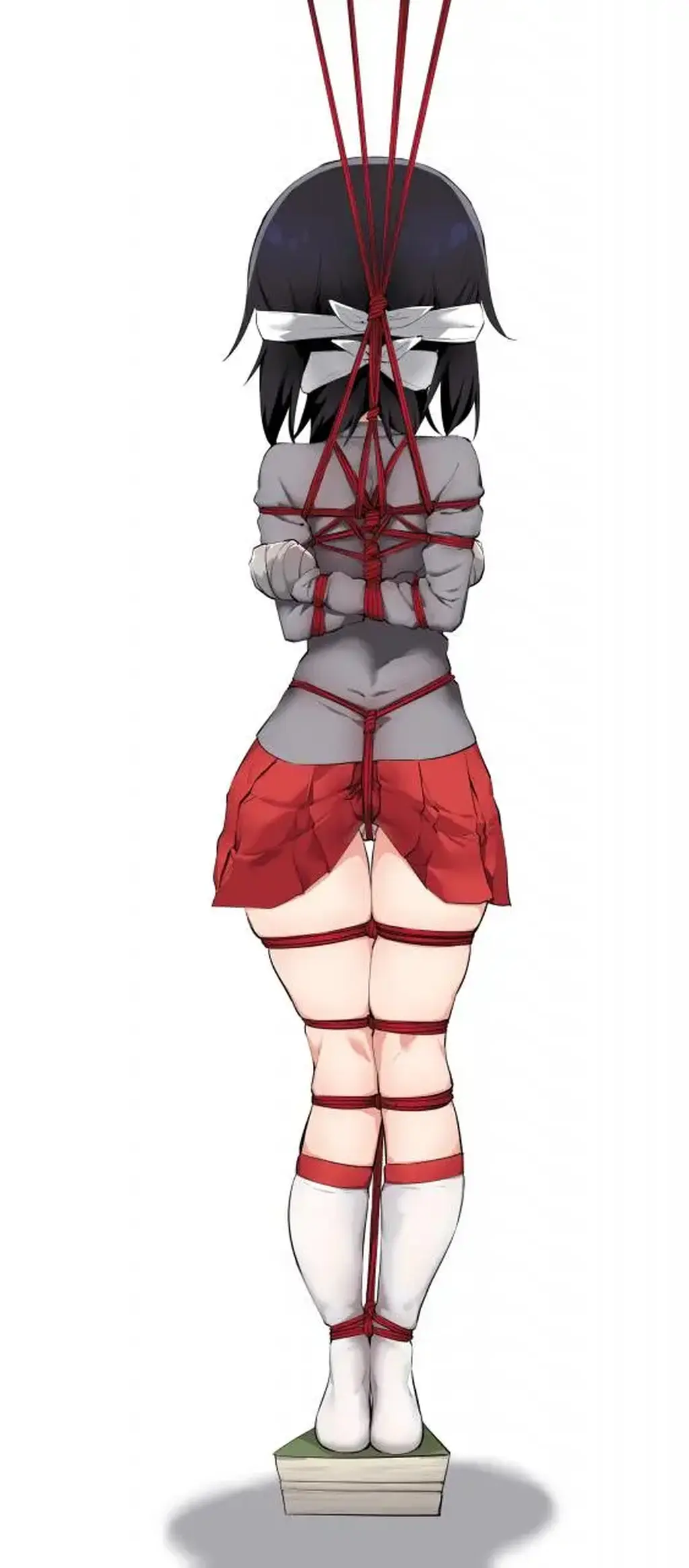 杂图1 [Boxtie,Suspension ,Gag,Breast bondage,Japanese Anime,Blindfolded,Crotch rope tie,Bound arms behind]